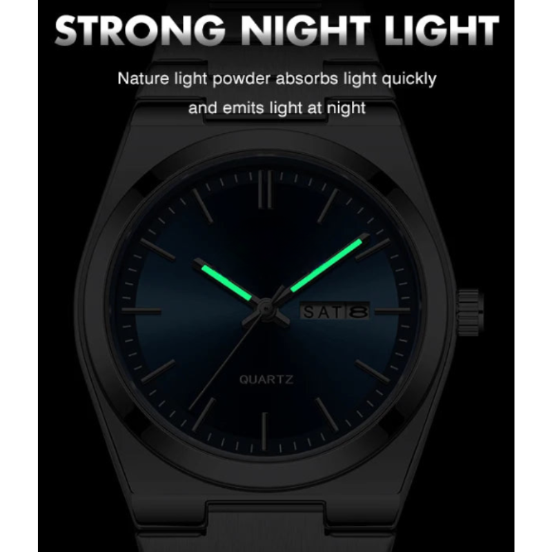 Watch Quartz with Stainless Steel Waterproof