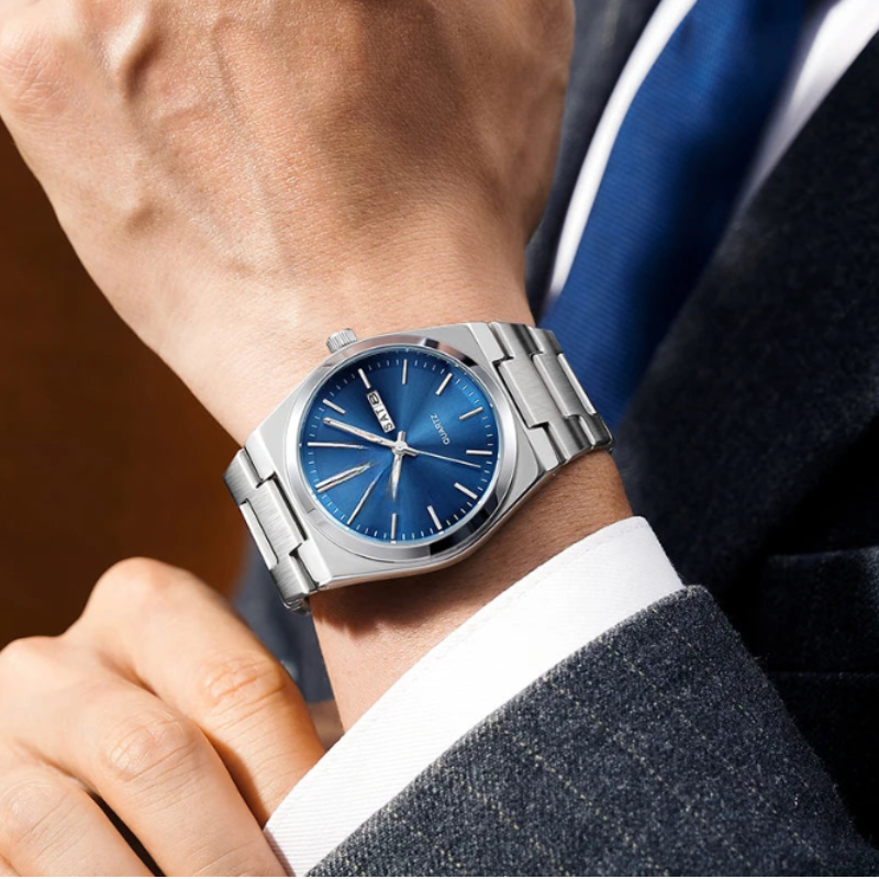 Watch Quartz with Stainless Steel Waterproof