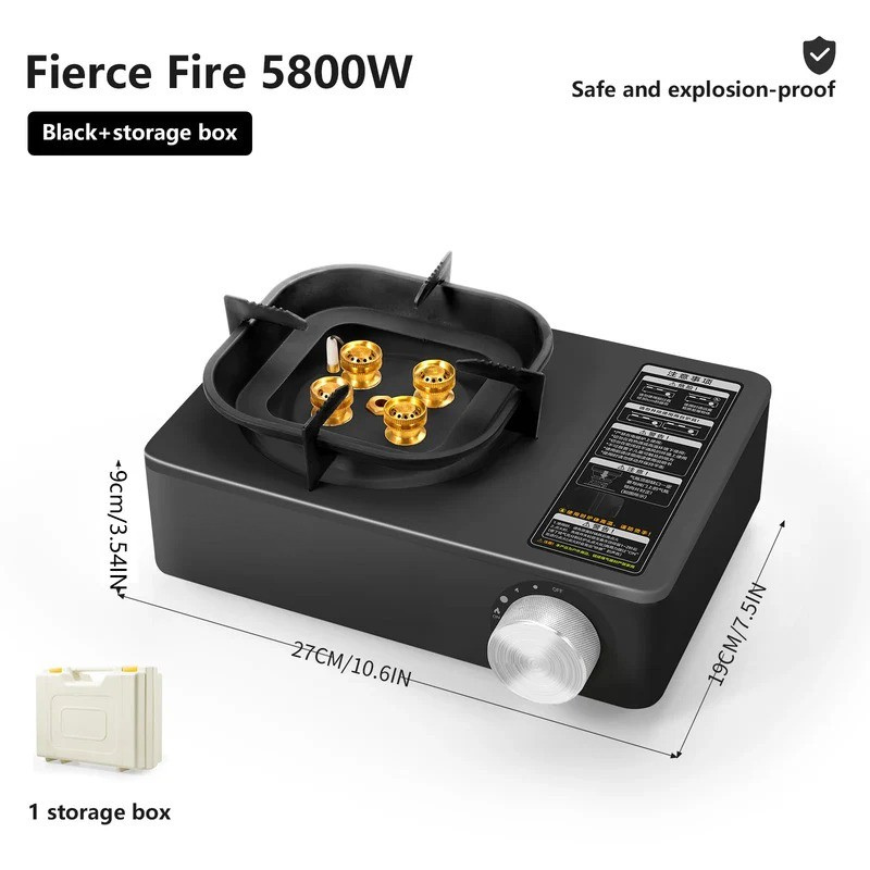 Gas Portable Camping Stove with 5800W Butane Burner