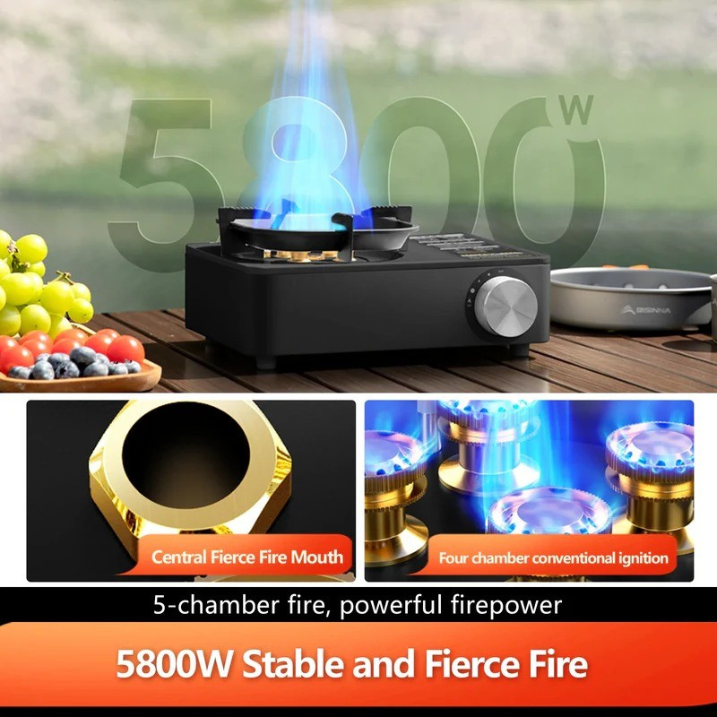 Gas Portable Camping Stove with 5800W Butane Burner