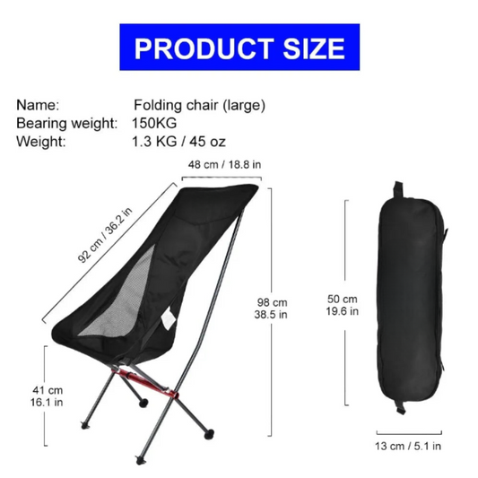 Camping Chair Folding Aluminum Lightweight Portable