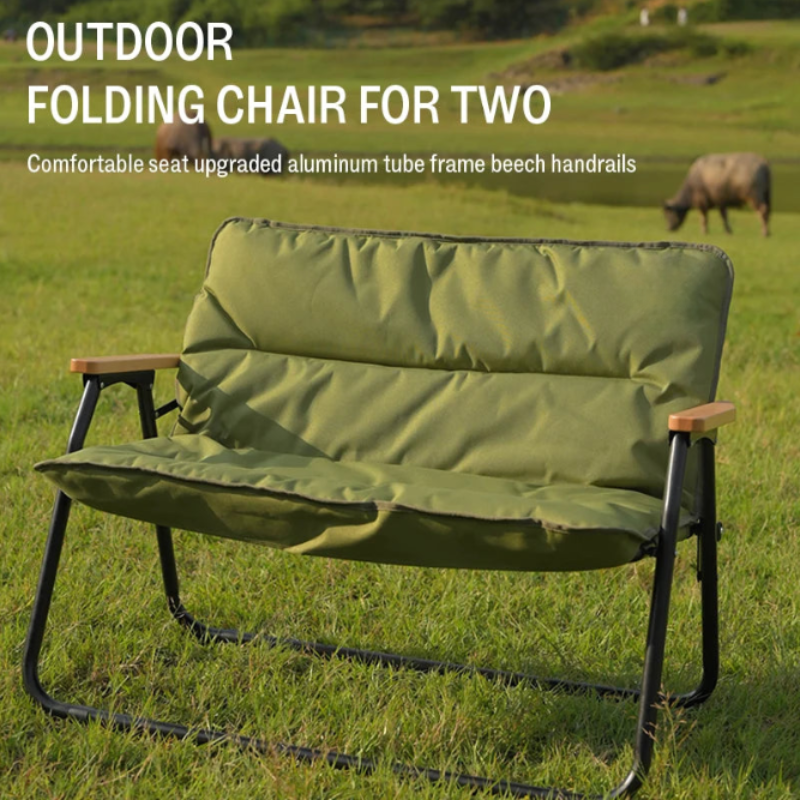 Outdoor Folding Chair Double Aluminum Camping Portable