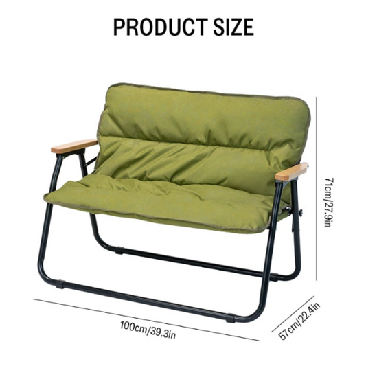 Outdoor Folding Chair Double Aluminum Camping Portable