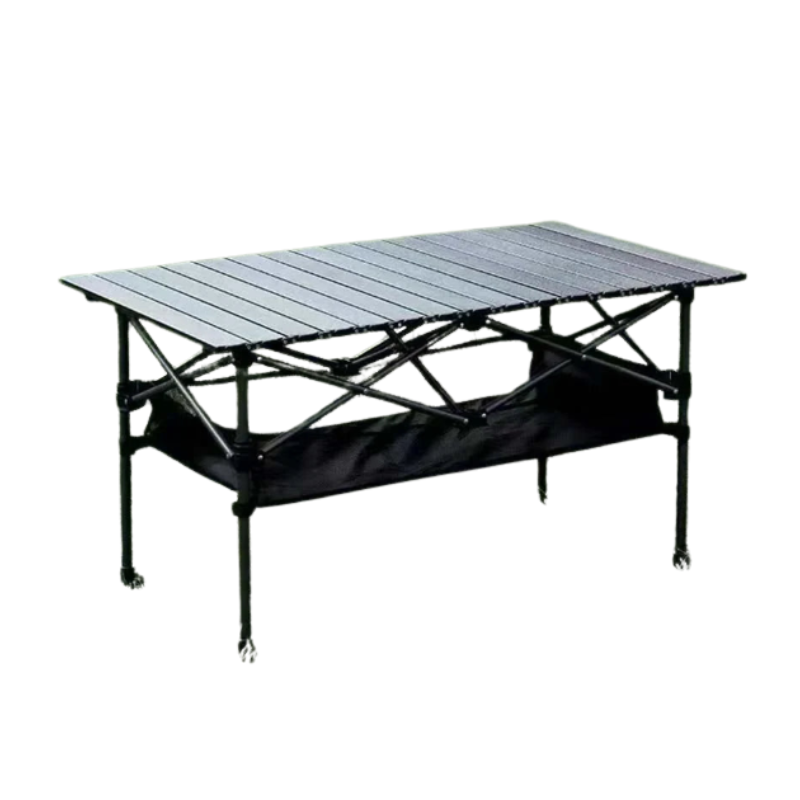 Camping Table Portable Folding Outdoor Black Metal