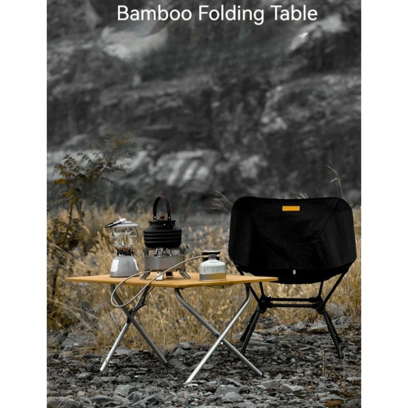 Camping Table Bamboo Folding Portable Outdoor Picnic BBQ