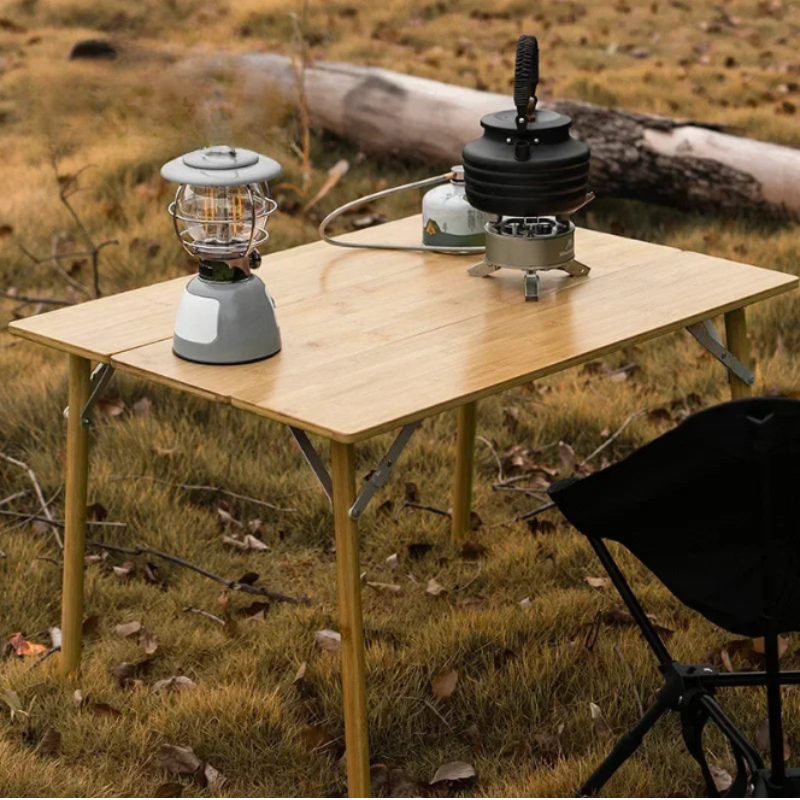 Camping Table Bamboo Folding Portable Outdoor Picnic BBQ