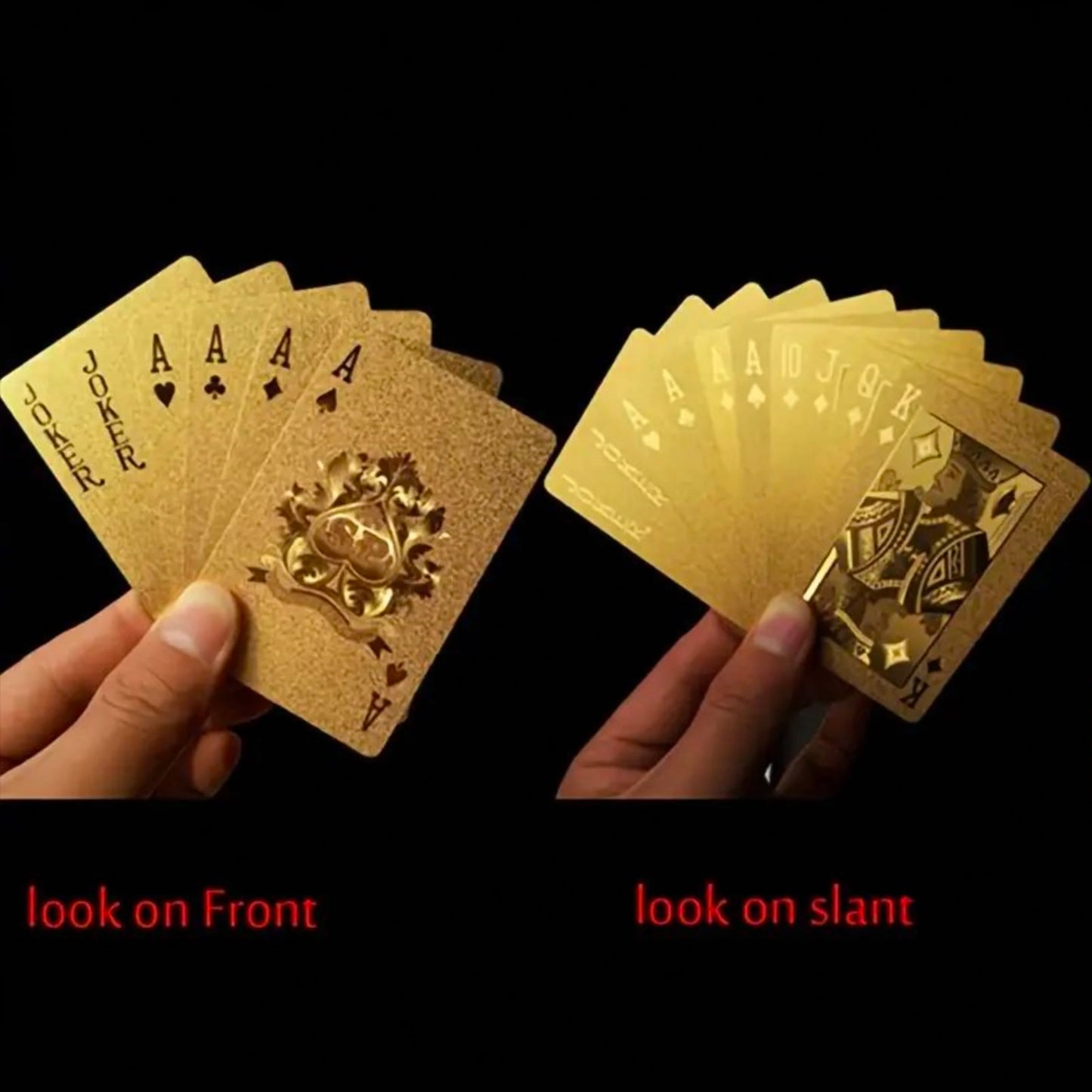 Playing Cards Plastic 24K Gold Foil