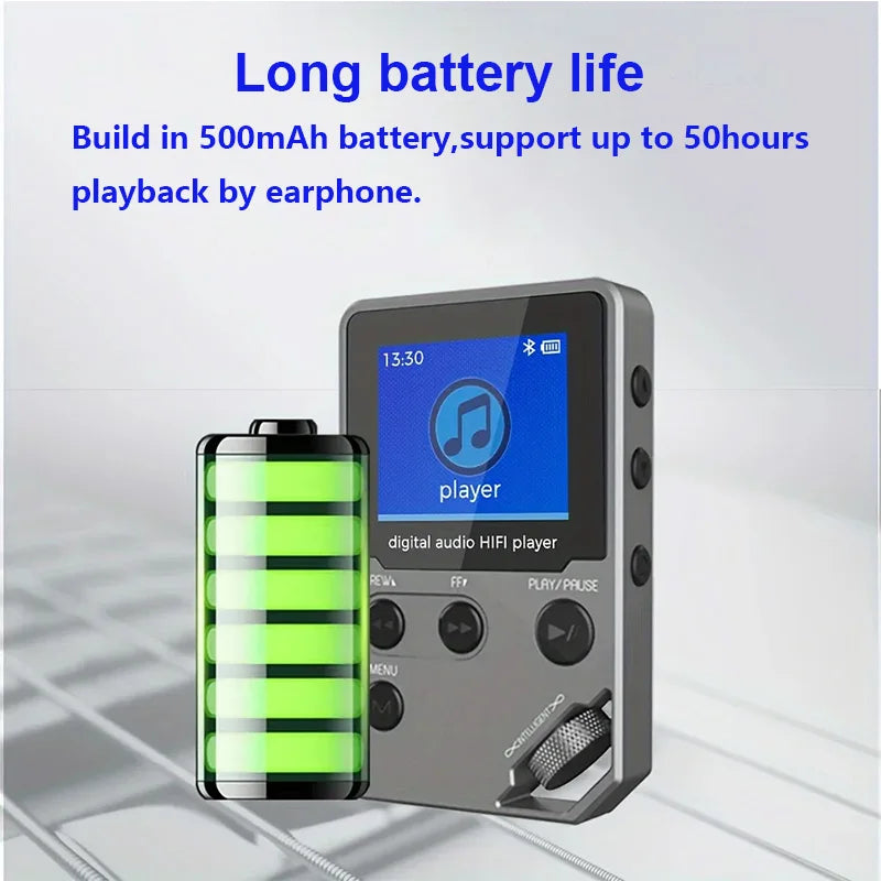 Bluetooth MP3 Player Zinc Alloy 8GB Lossless Audio