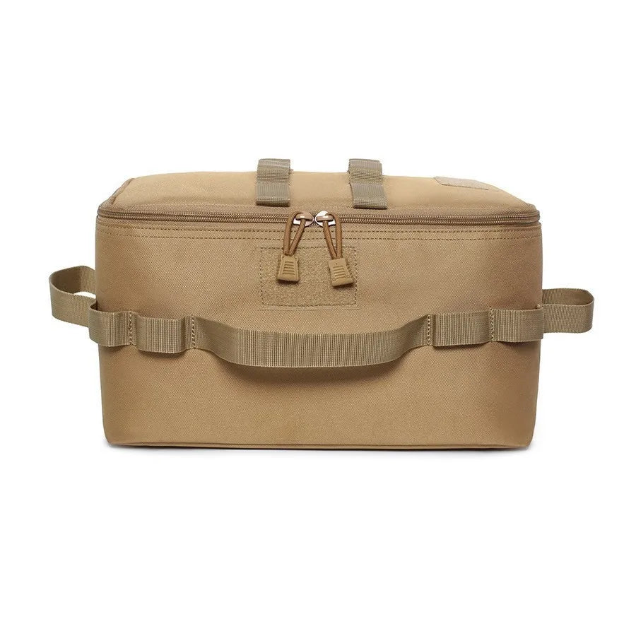 Tank rectangular bag with straps on a white background