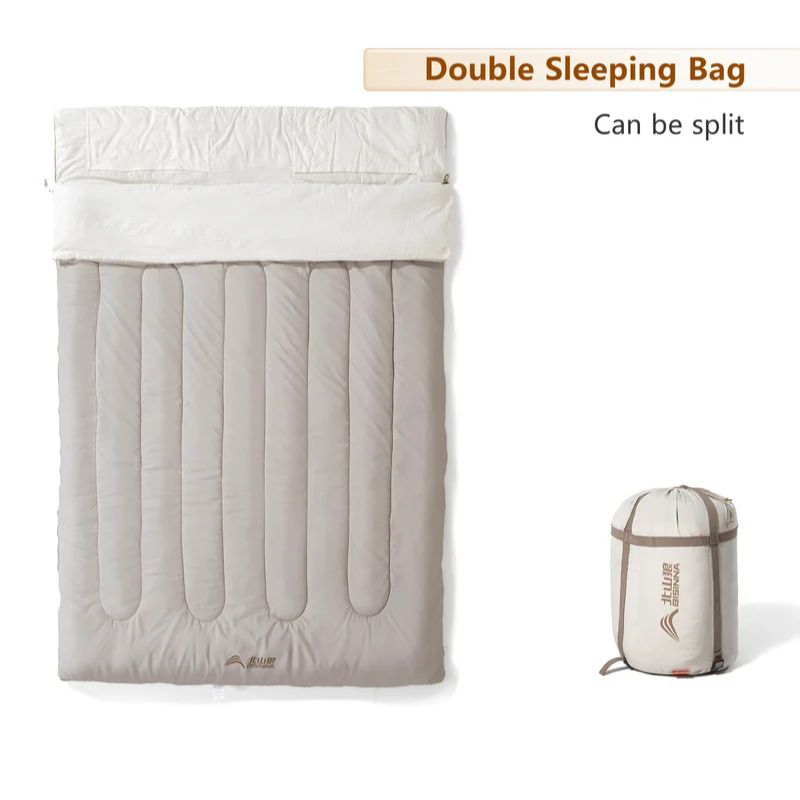 Camping Sleeping Bag for 2 Person with Portable Detachable Strap