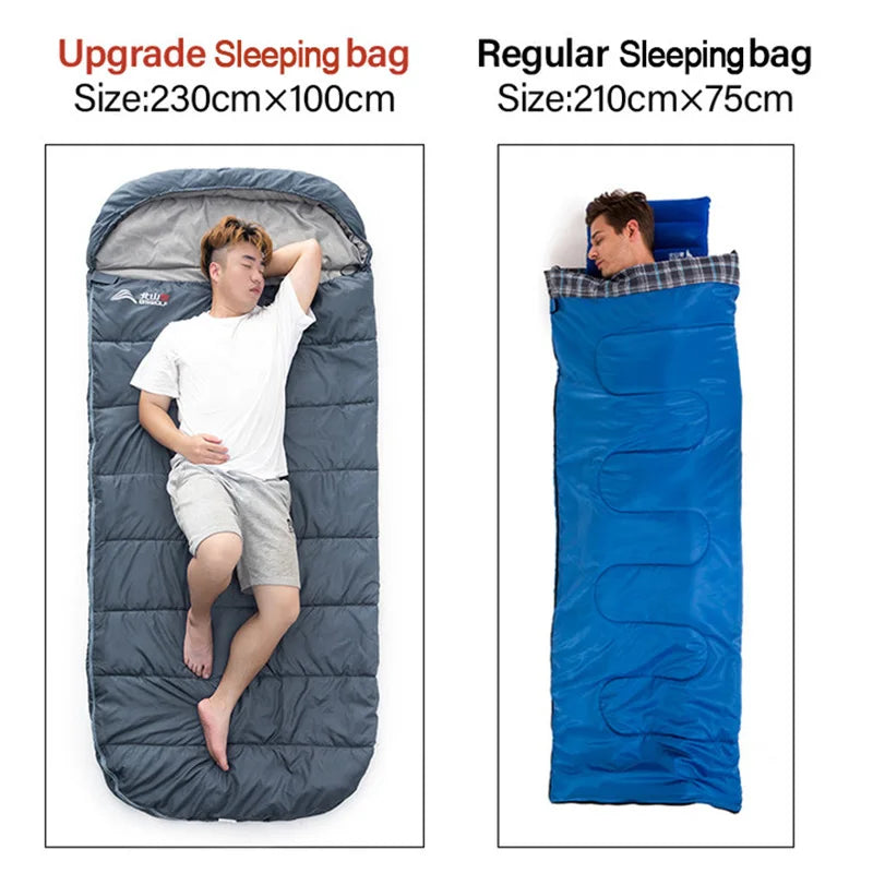 Camping Sleeping Bag with Lightweight 3 Season Adult Large