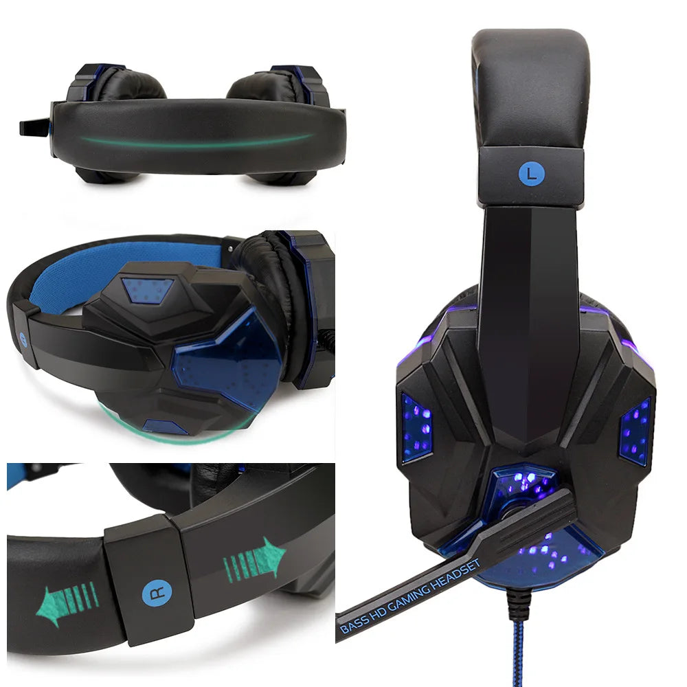 Wired LED Gaming Headset with Microphone