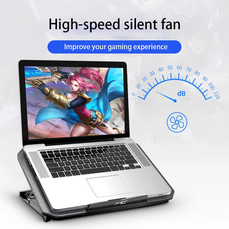 Laptop Cooler Stand Adjustable Dual Fan USB