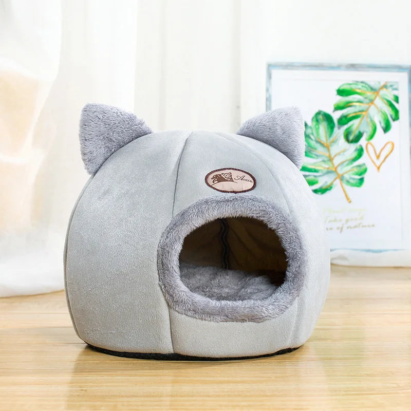 Cat Bed Winter Cave with Removable Cushion