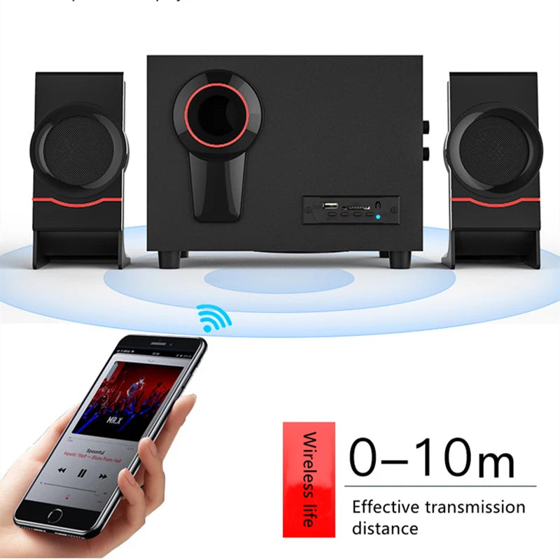 Bluetooth Speaker with Wooden Audio System