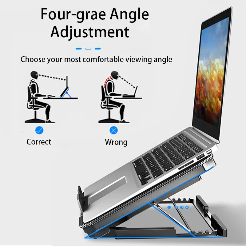 Laptop Cooler Stand Adjustable Dual Fan USB