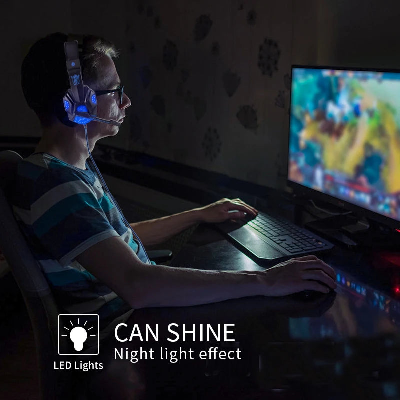 Wired LED Gaming Headset with Microphone