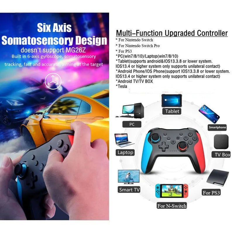 Gamepad Wireless Bluetooth Controller Dual Vibration Joystick