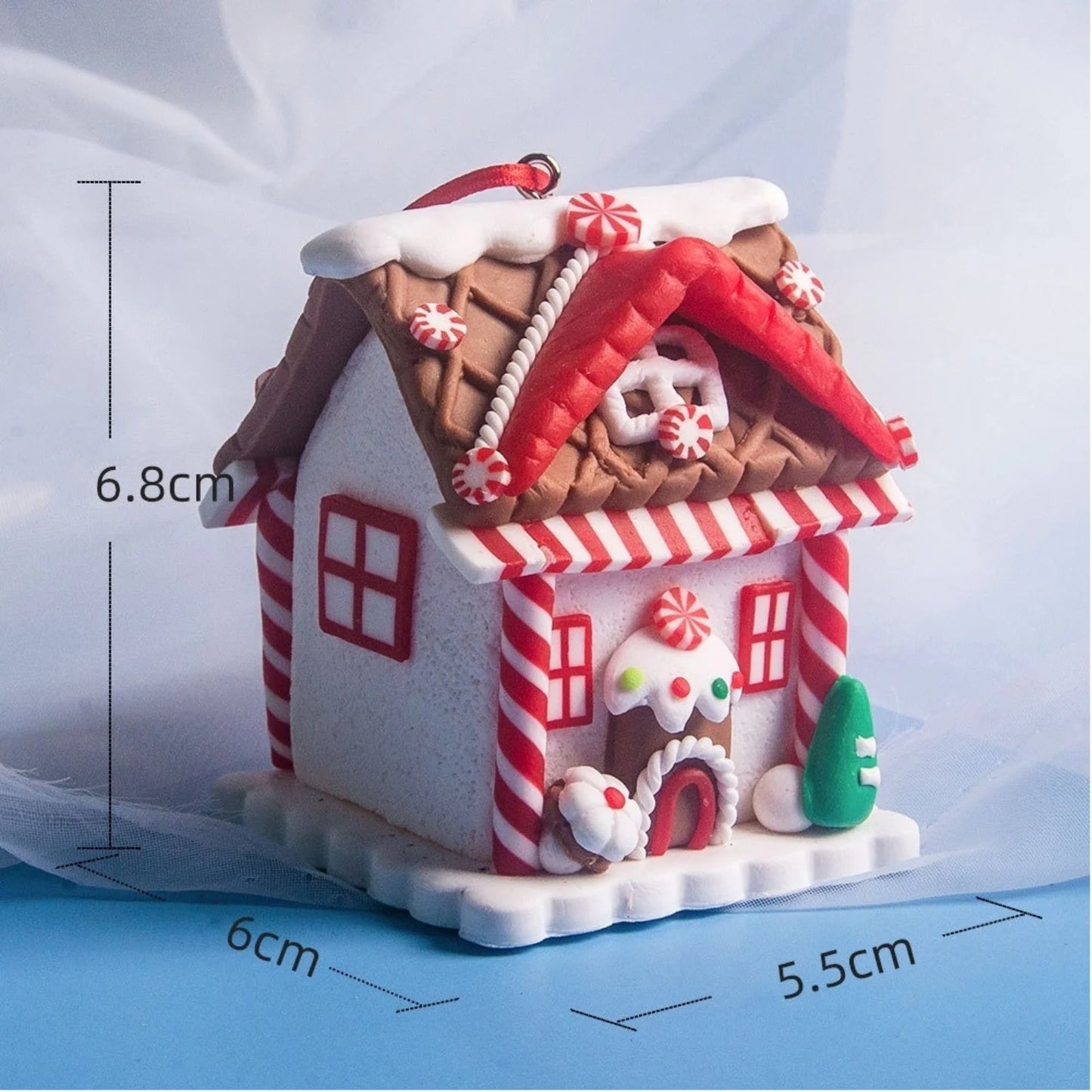 Christmas Ornaments Gingerbread House Hanging Set