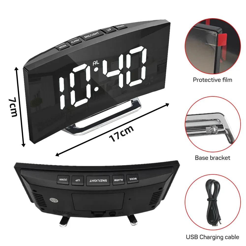 Digital LED Alarm Clock (Black)