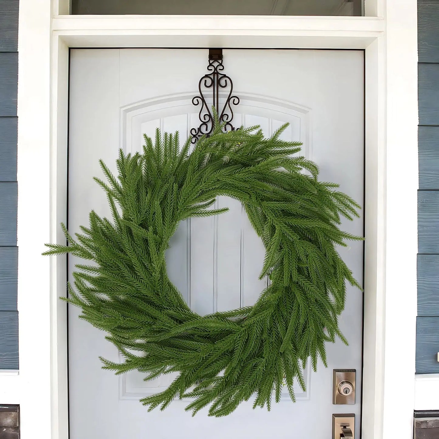 Christmas Garland with Norfolk Pine Artificial Greenery