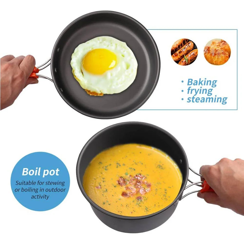 Camping Cookware Set Lightweight Non Stick