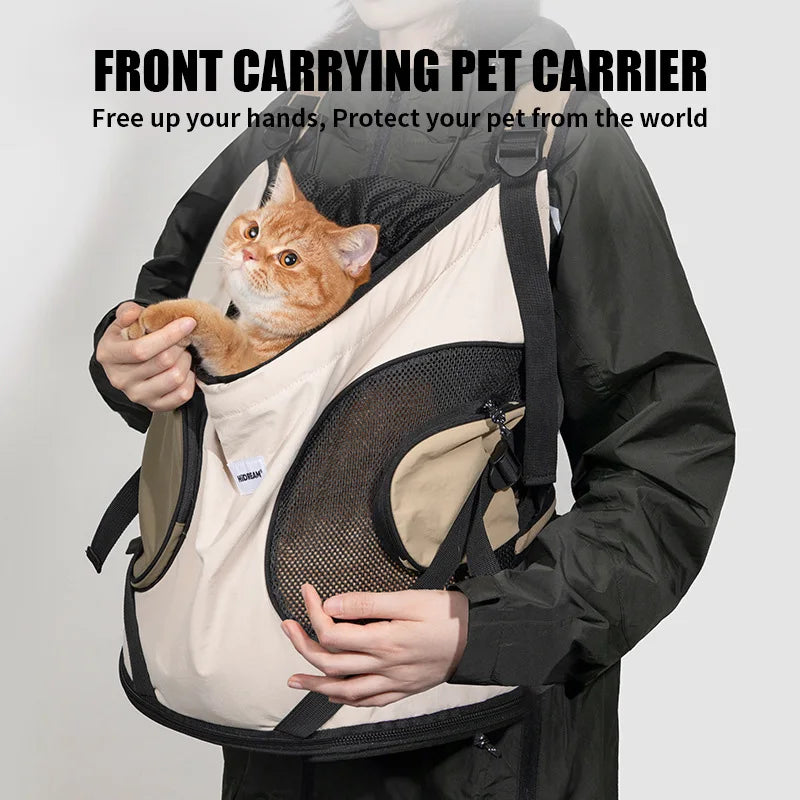 Pet Backpack Front Carrying Breathable Nylon