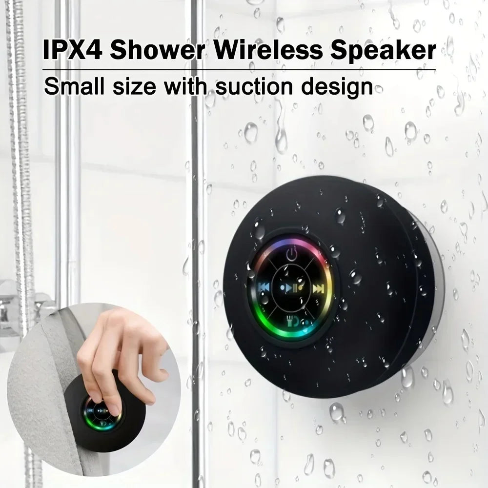 Bluetooth Portable Waterproof Speaker Suction Cup Bathroom Loudspeaker