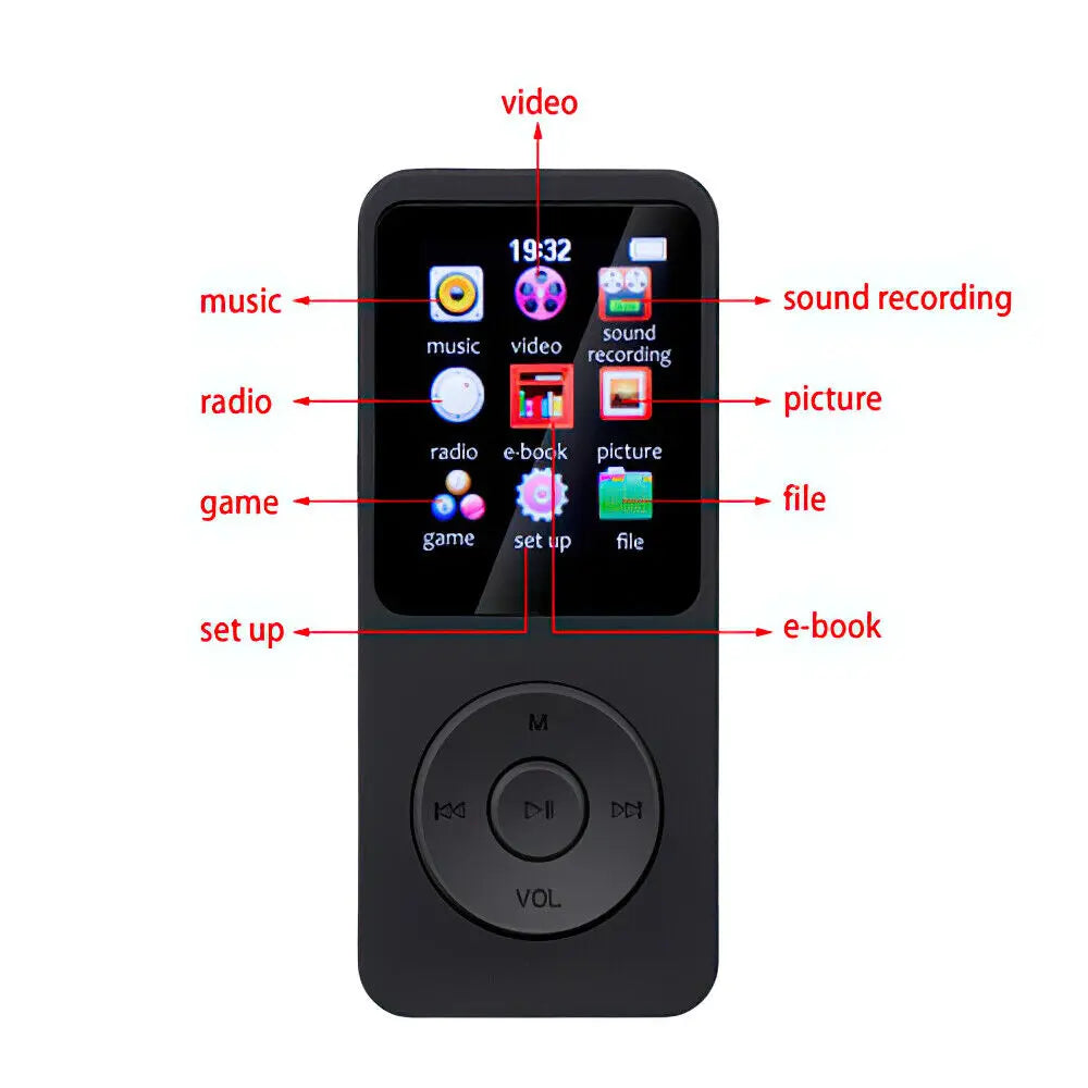 MP4 MP3 Music Player Bluetooth FM Radio Recorder