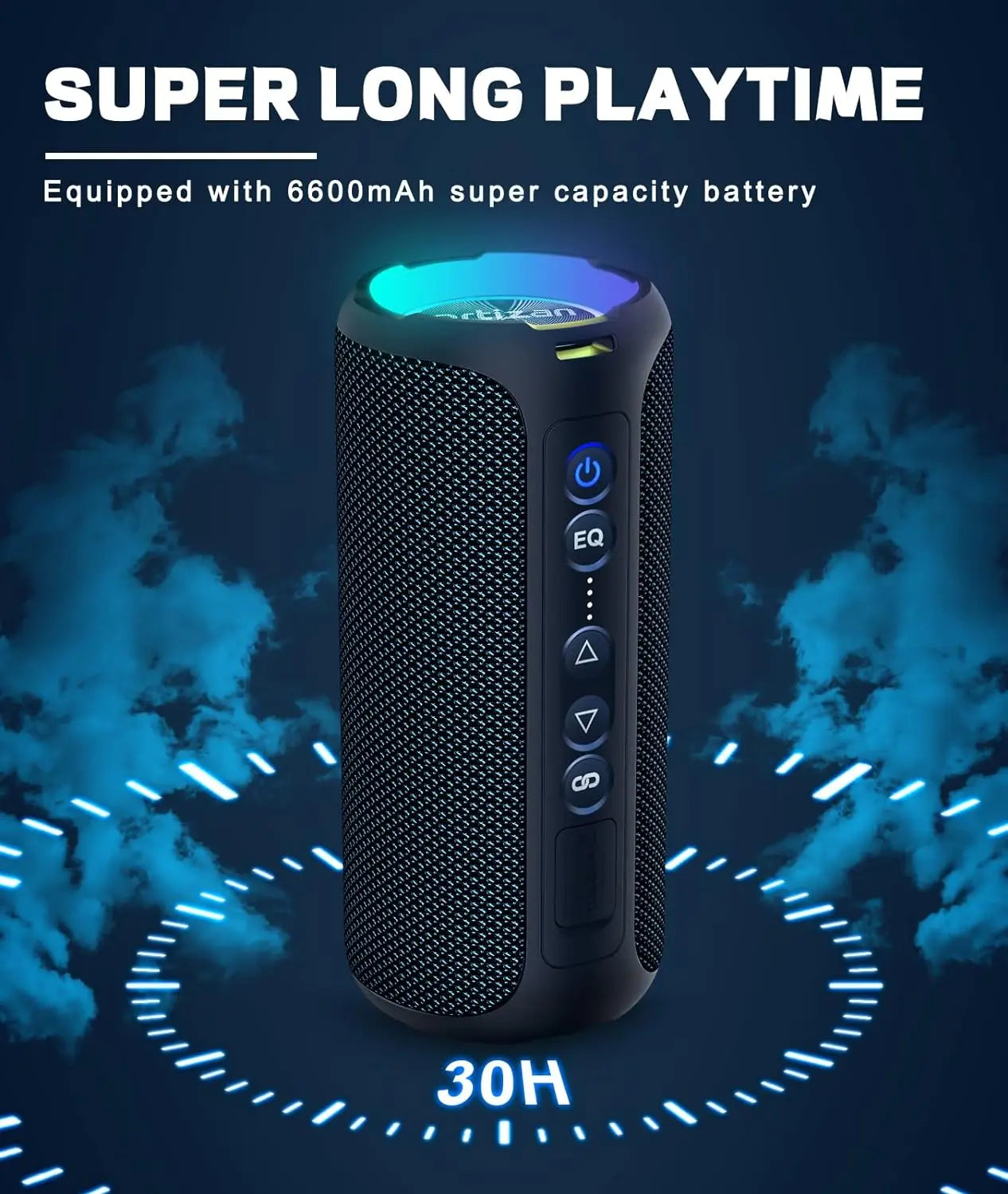 Bluetooth Speaker with Portable Wireless Bass