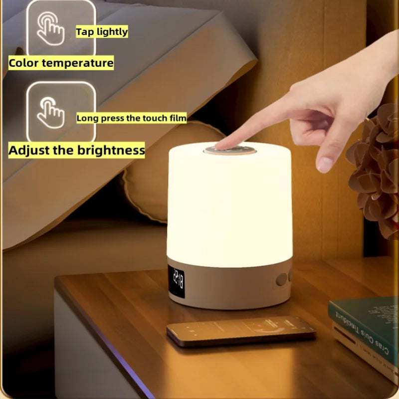 Night Lamp Light Clock with Dimmable LED for Bedroom