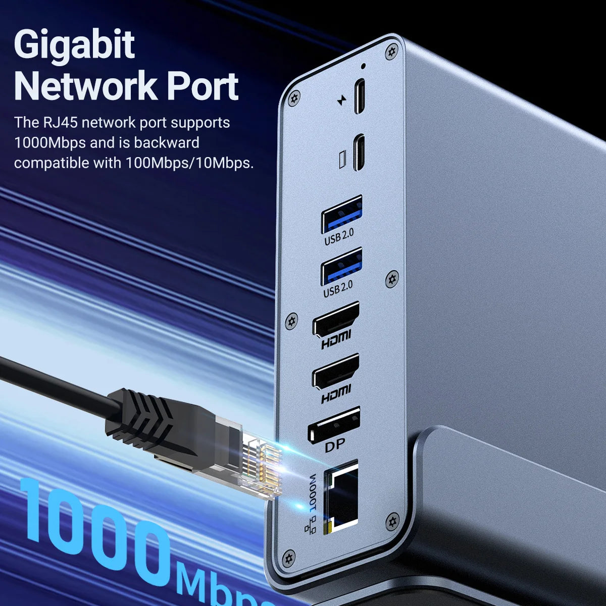 USB-C Docking Station 15-in-1 Triple Monitor Hub