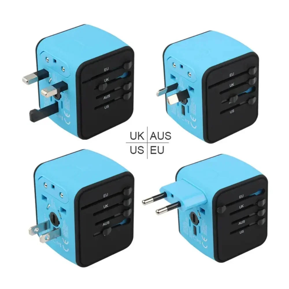 Travel Adapter Universal Plug with USB Type-C Ports