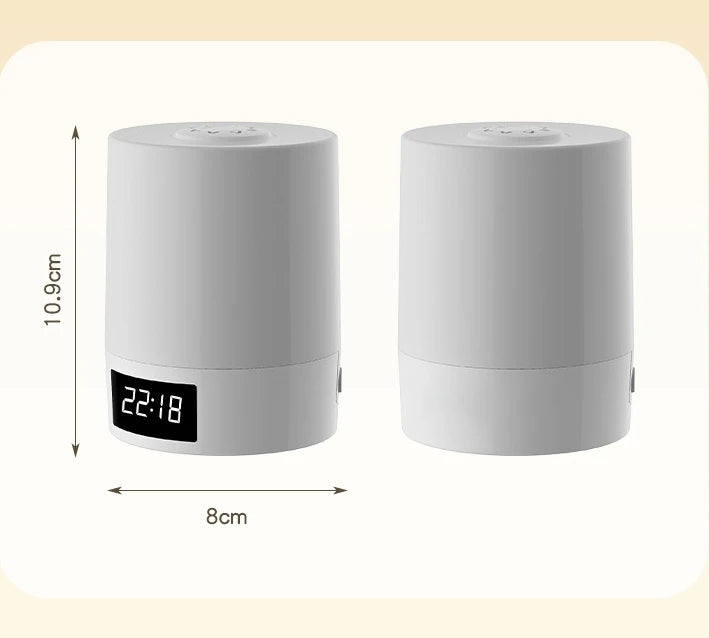 Night Lamp Light Clock with Dimmable LED for Bedroom