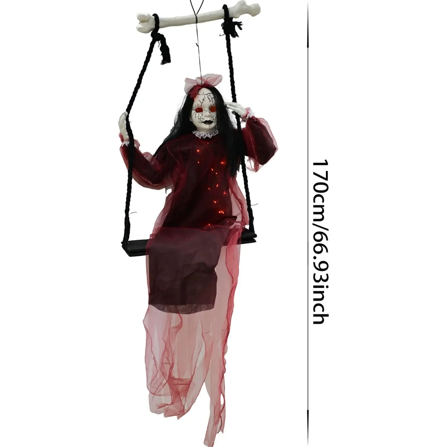 Halloween Hanging Ghost Swing Decoration