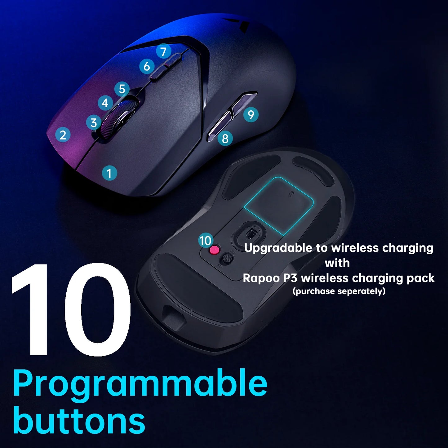 Lightweight Rechargeable Wireless Gaming Mouse