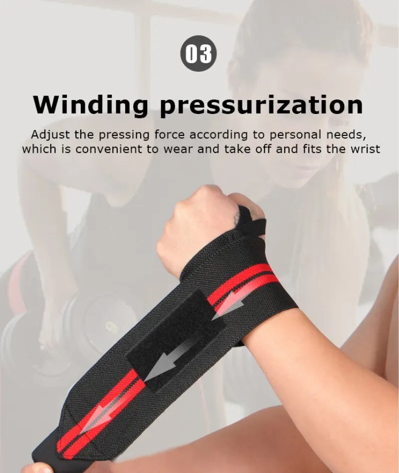 Wrist Straps Adjustable Elastic Powerlifting Support