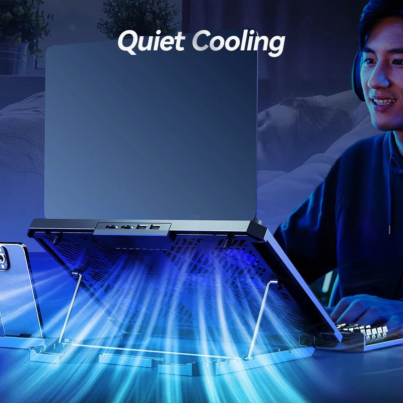 Laptop Cooling Pad 12 Fans Adjustable Stand