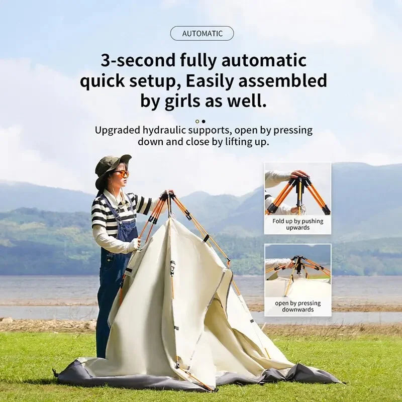 Outdoor Camping Tent with Automatic Quick Opening (3-4 Person)