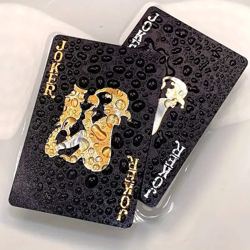 Playing Cards Black Gold Waterproof Poker Deck