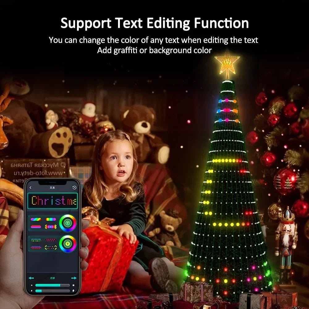 Christmas Tree Star Lights with RGB Smart Bluetooth App