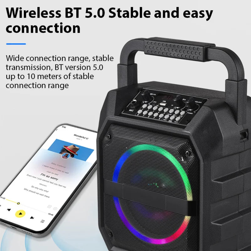 Wireless Karaoke System with Speaker & Microphone Set