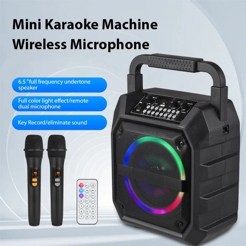 Wireless Karaoke System with Speaker & Microphone Set