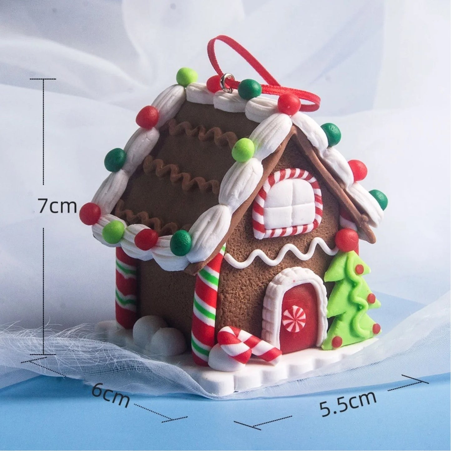 Christmas Ornaments Gingerbread House Hanging Set