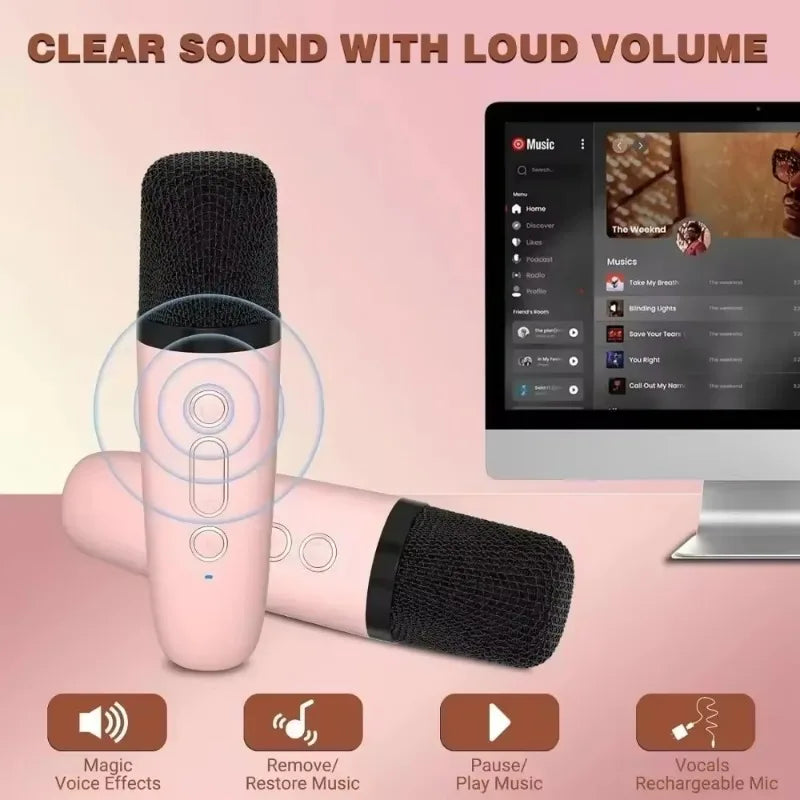 Speaker Bluetooth Karaoke Machine with Portable Dual Microphones