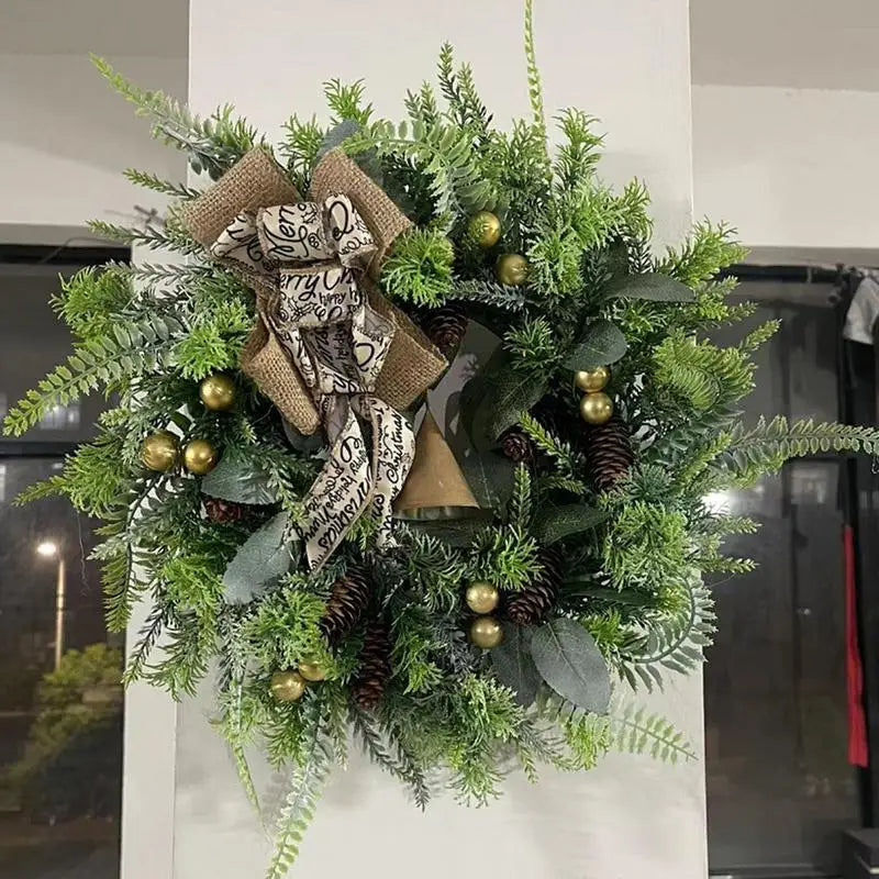 Christmas Wreath with PVC and Fabric Door Decor