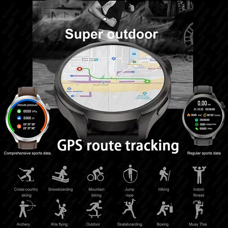 Smart Watch Men Waterproof Fitness GPS Bluetooth Call
