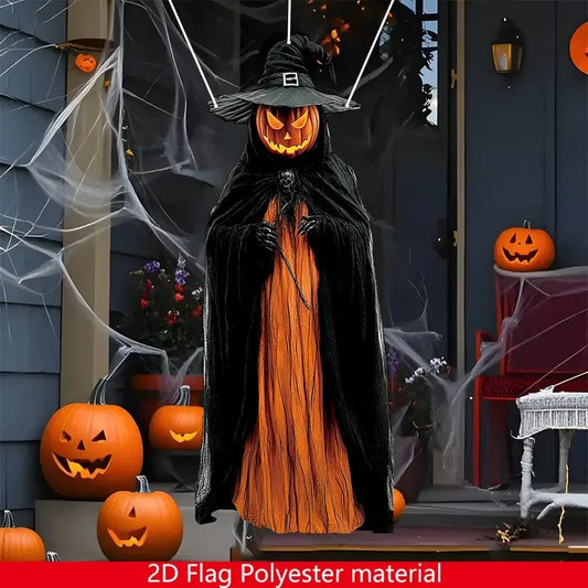 Halloween Pumpkin Man with Hanging Cloth Decoration