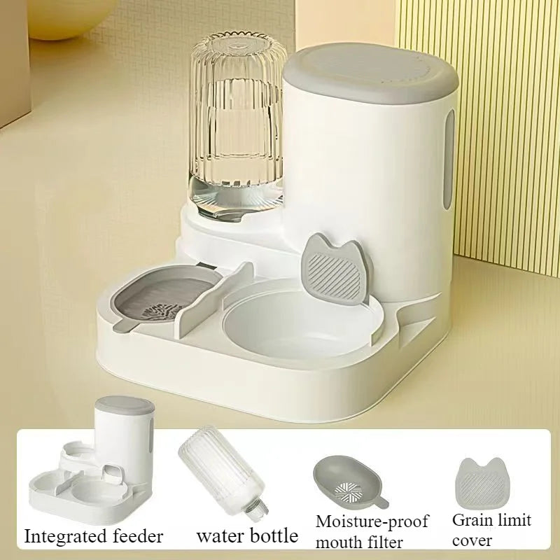 Pet Feeder Automatic Bowl with Water Dispenser