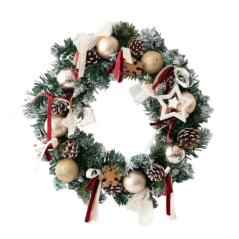 Christmas Hanging Ornament with Pinecone Ball Decoration